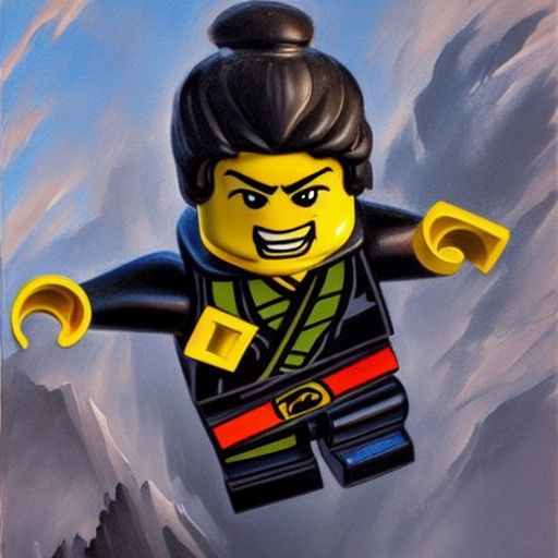 Lego Ninjago in Oil Painting Style