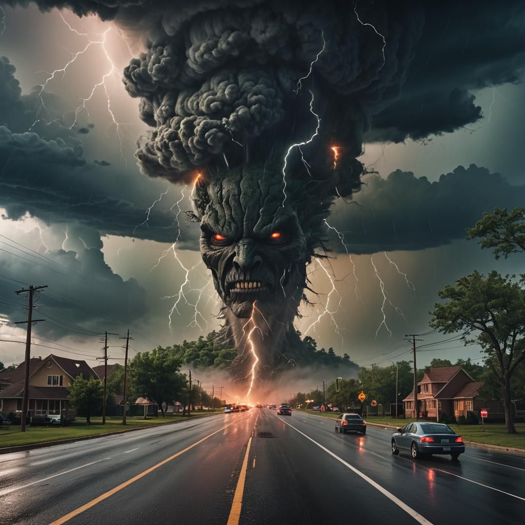 Cosmic Demon Storm Unleashed in Apocalypse Scene