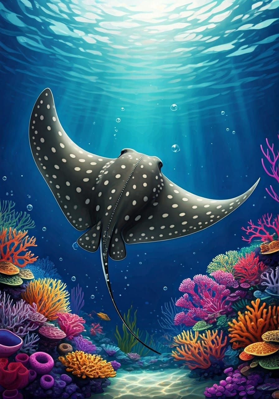 A polka-dot patterned stingray.