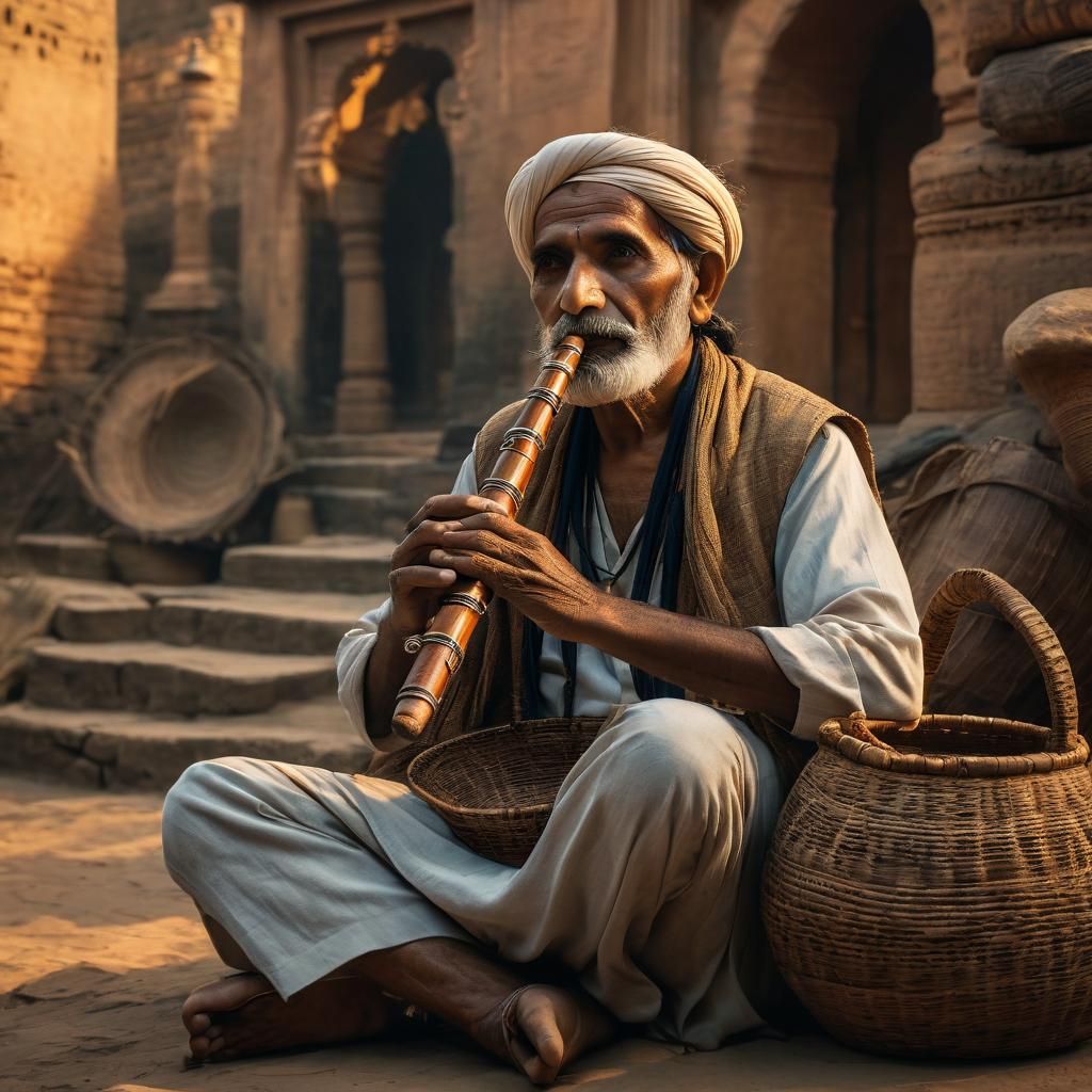 Indian fakir charmer