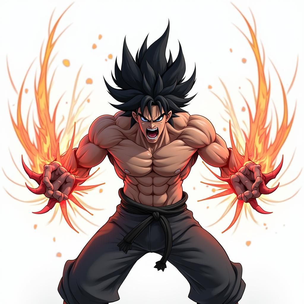 Monster Transformation Attack in 3D Anime Art