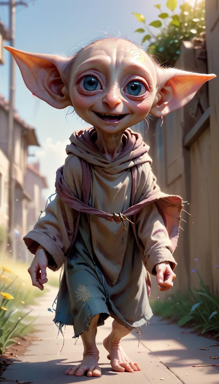 Adorable Dobby Portrait on a Sunny Day