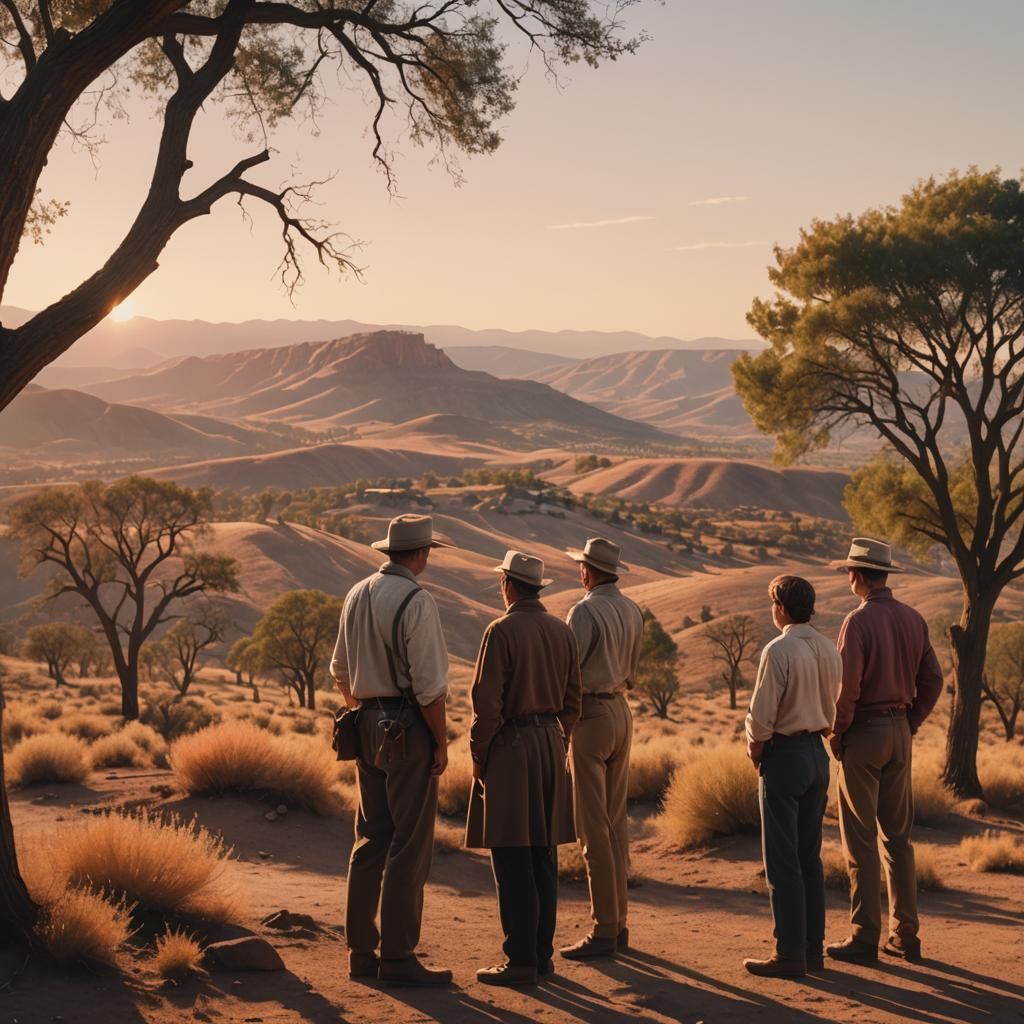 Classic Hollywood Landscape with Distant Hillside Sign