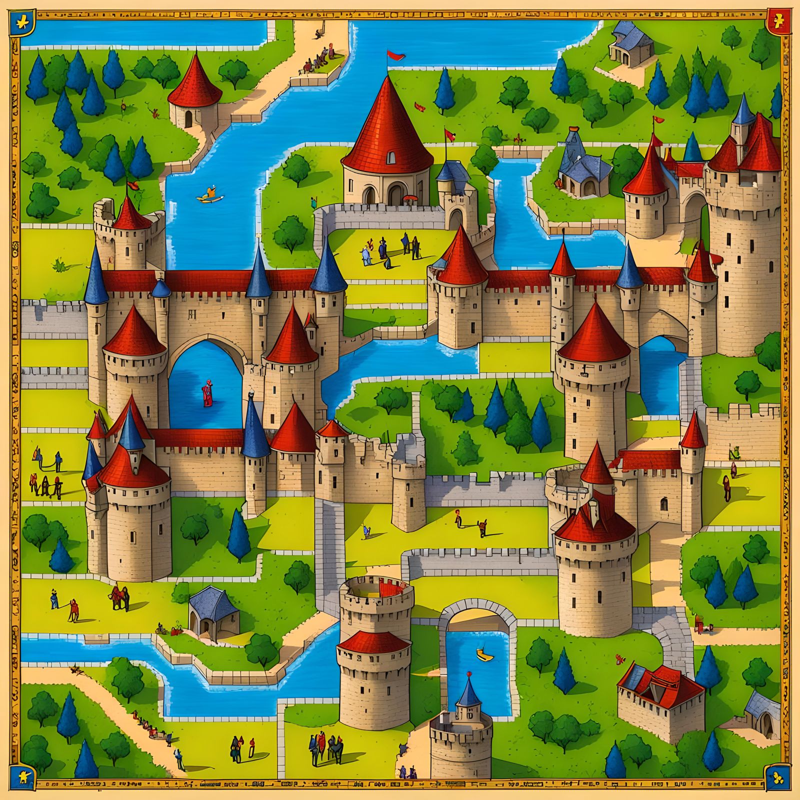 Carcassonne Board Game Layout
