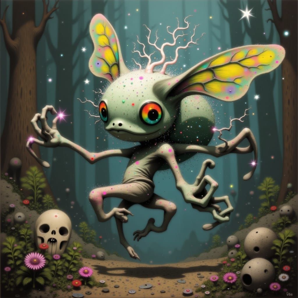 Whimsical Bizarre Creature in a Fantastical Style