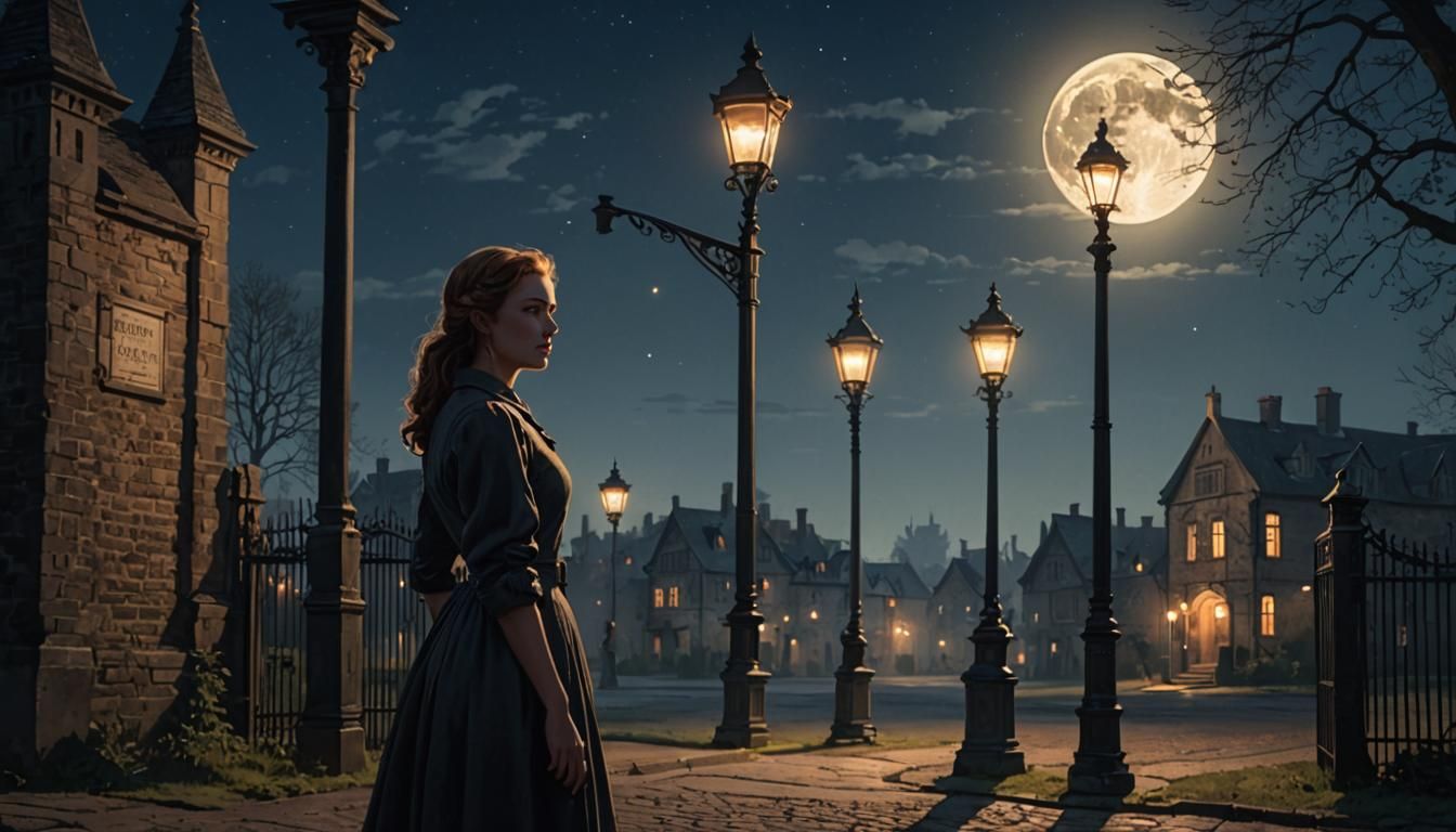 Lily Marleen at the Lamppost in Shadow