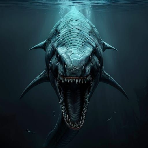 RAW Photography of a Primal 80ft Titanoboa-Megalodon Converg...