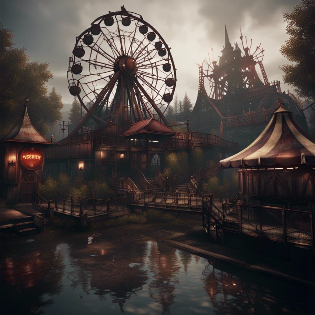 The lakeside amusement park of silent hill