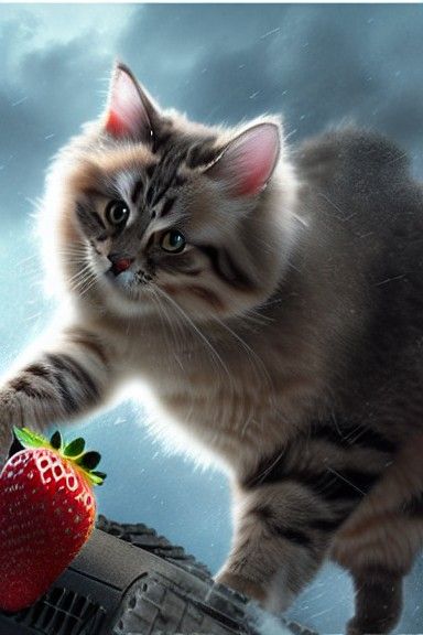 Fluffy Cat Tank Destroyer in Detailed Matte Painting