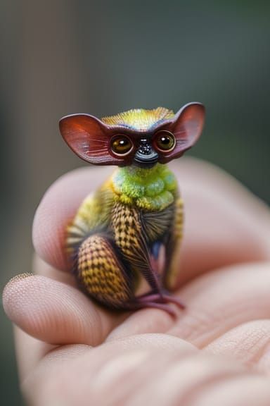 Intricate Tarsier Portrait in Photorealistic CGI