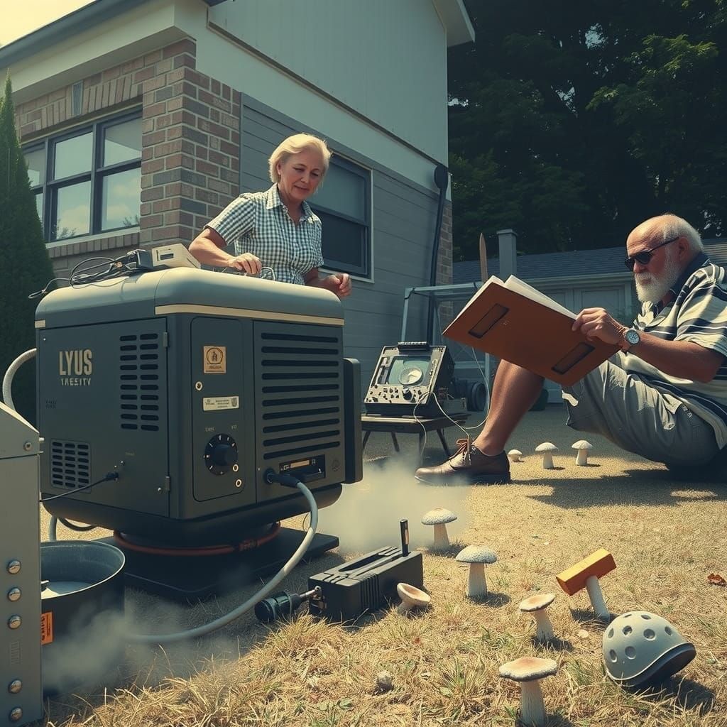 Peruvian-Americans Repairing Vintage Computer in Nostalgic P...