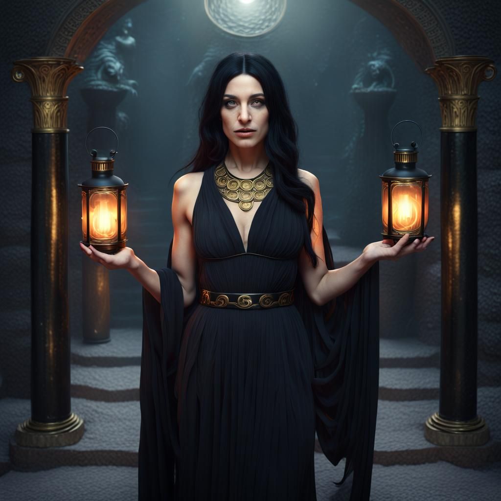 Goddess Hekate Leading the Way, Digital Art