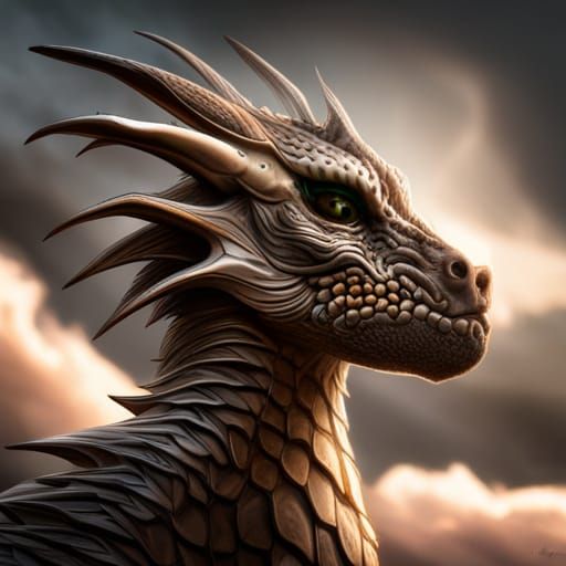 Hyperrealistic Baby Dragon in Intricate Detail