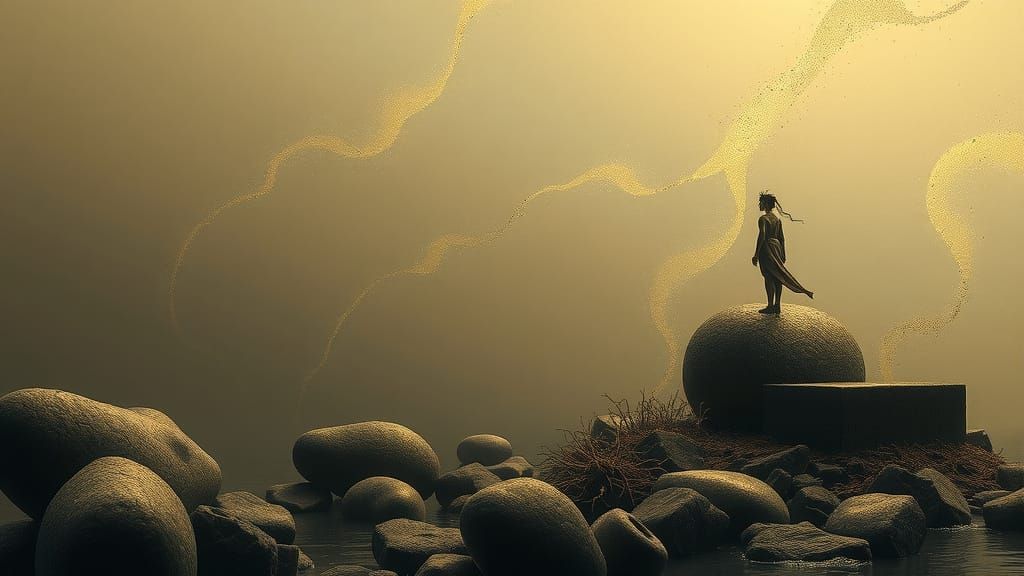 Earthy Marine Fantasy in Expressive Classical Style