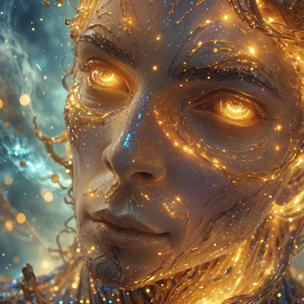 Celestial Entity of Swirling Galaxy Elements