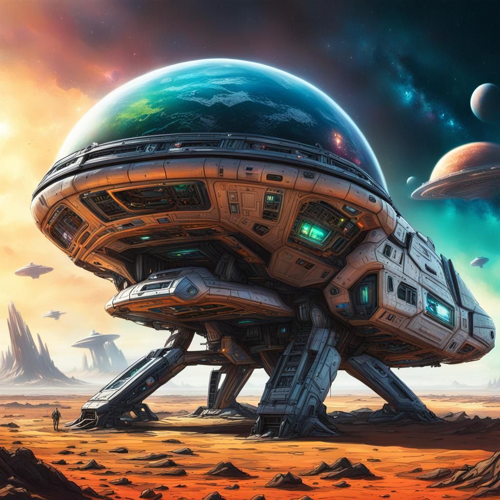 Futuristic Pod Community on Alien Planet