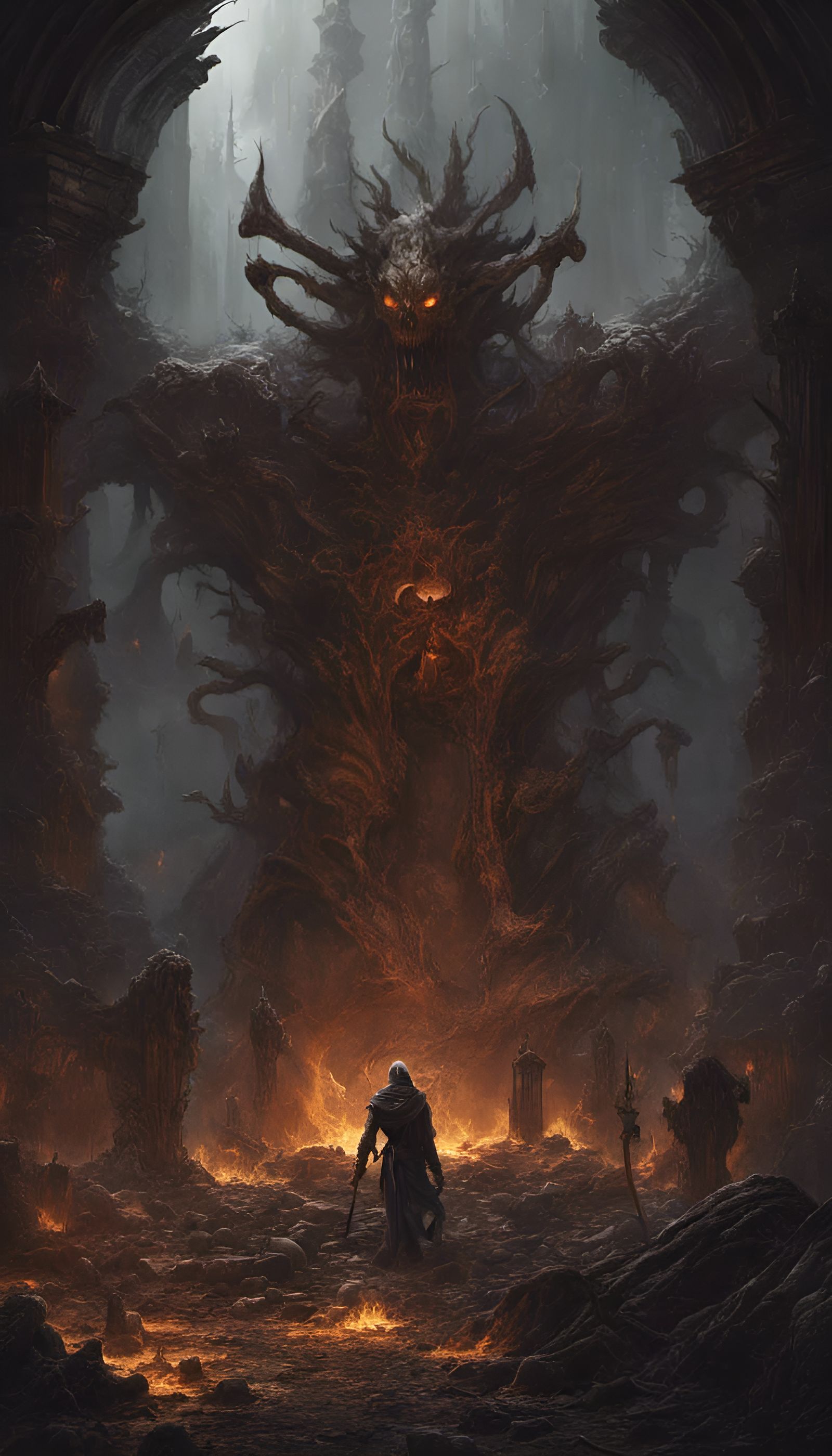 Purgatory: Lost Souls in a Dark Fantasy Landscape