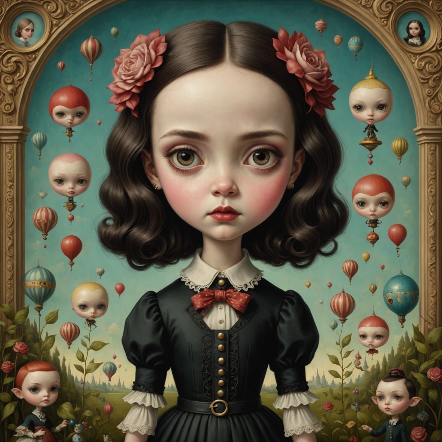 Surreal Pop Art Portrait in Vibrant Colors