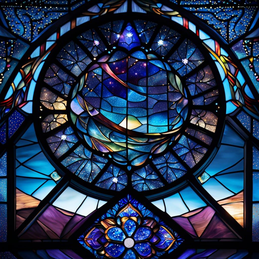 Intricate Stained Glass Night