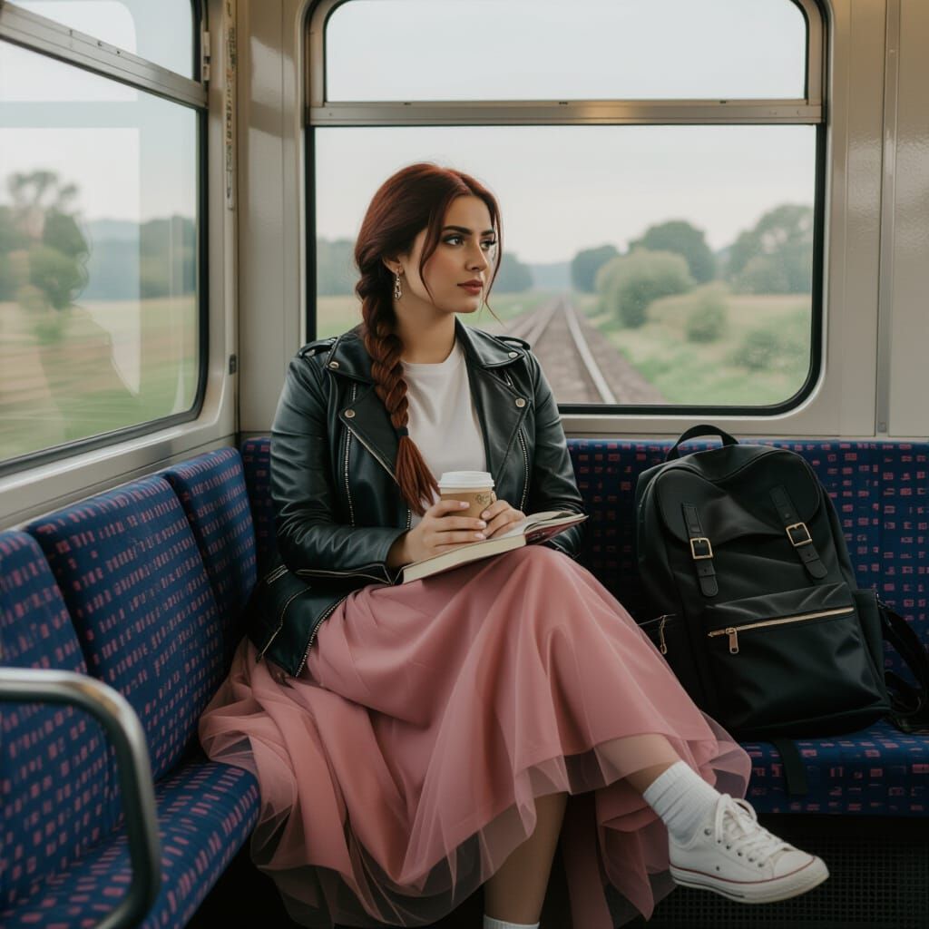 Pakistani Woman on Train, 3D Anime Art