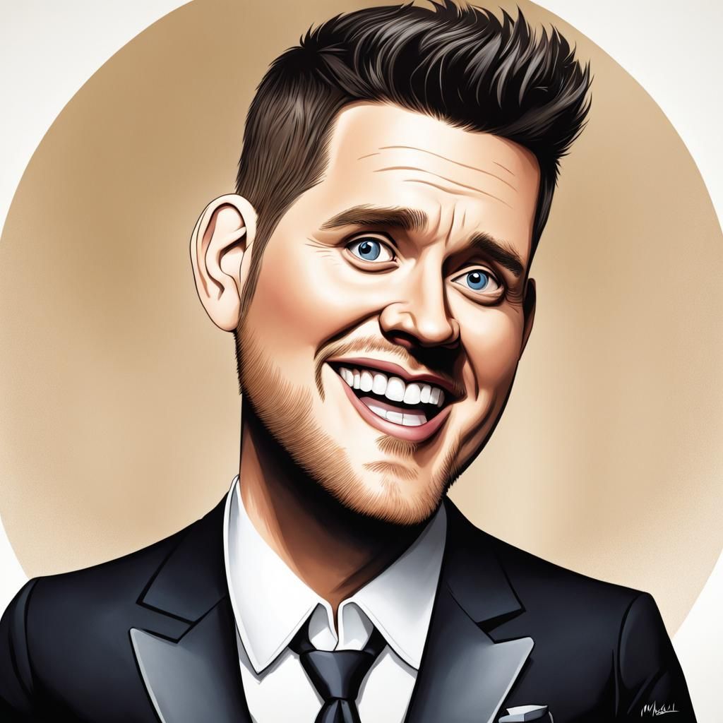 Michael Bublé Caricature: A Humorous Portrait