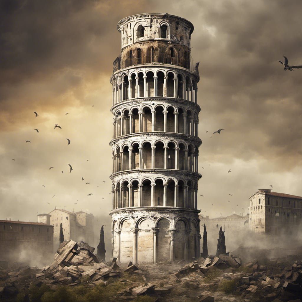 Post-Apocalyptic Leaning Tower of Pisa