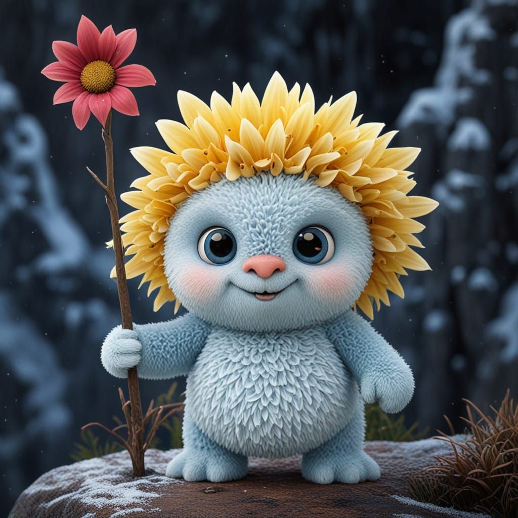 Whimsical Flower Quest for the Snow Beast