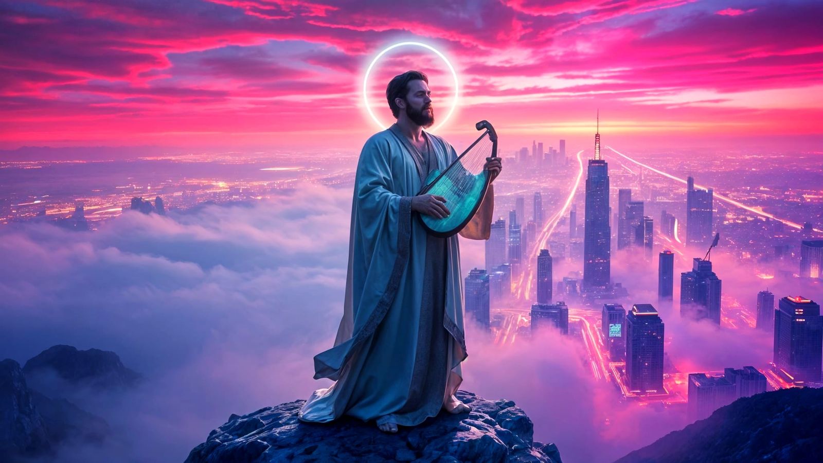 Hallelujah in Synthwave Neon