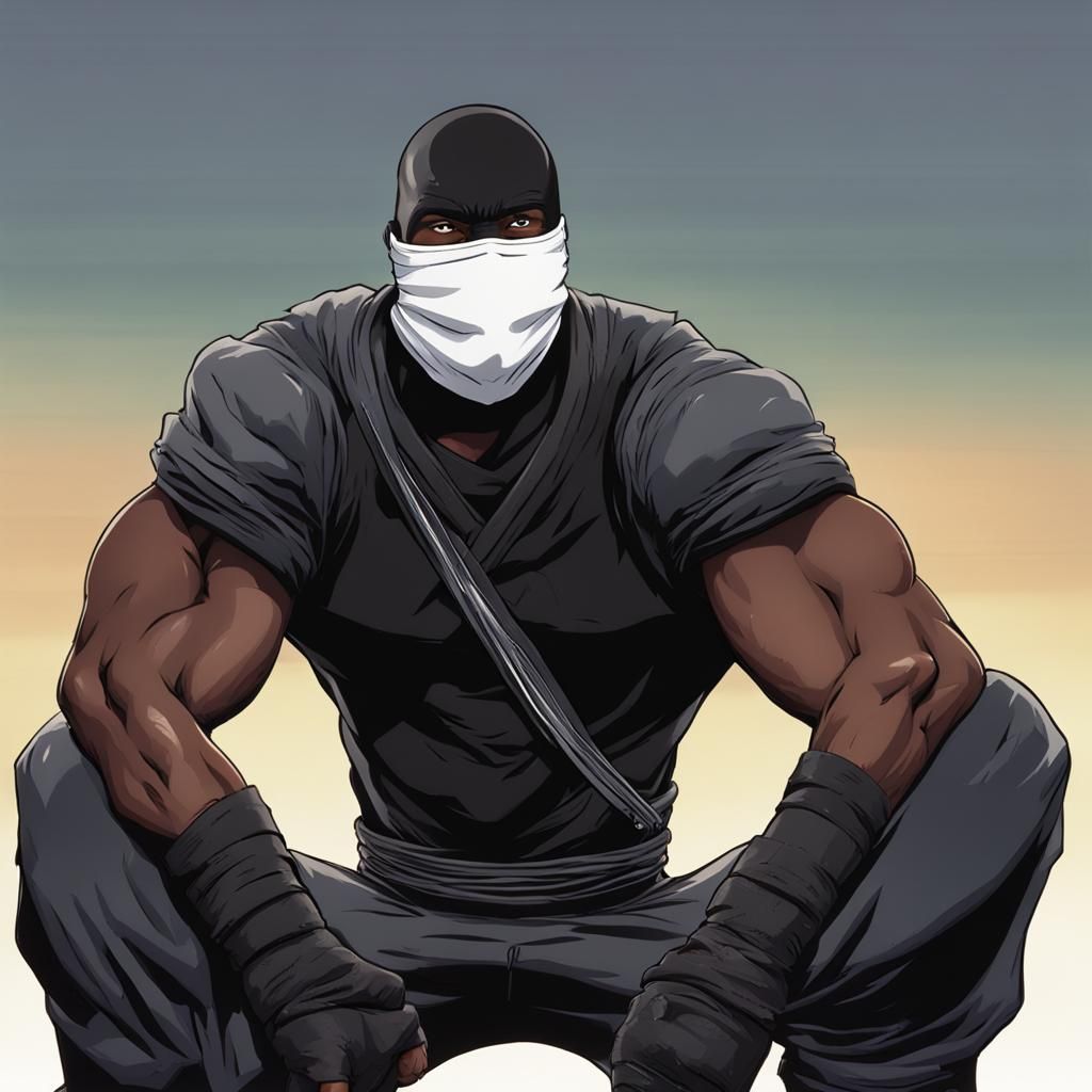 Passionate Kiss Between a Ninja and a Gay Man