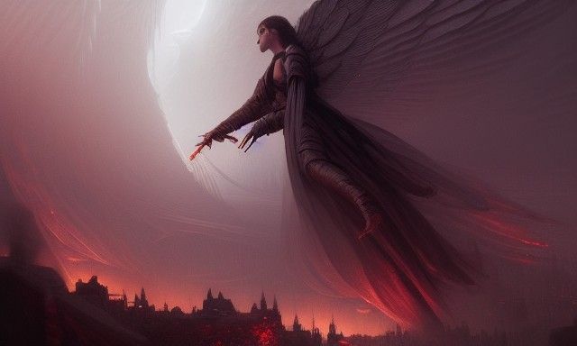 Angel's Sacrifice: Dark Fantasy Concept Art