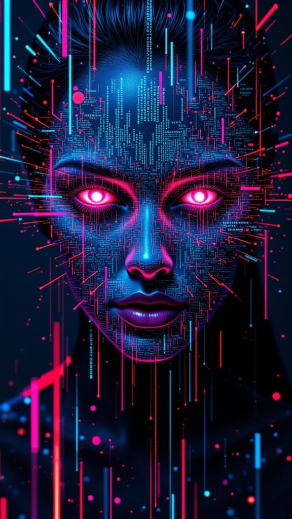 Digital Portrait in Minimalist Style