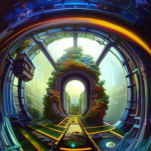 Intergalactic Cyberpunk Bridges: A Sci-Fi Masterpiece