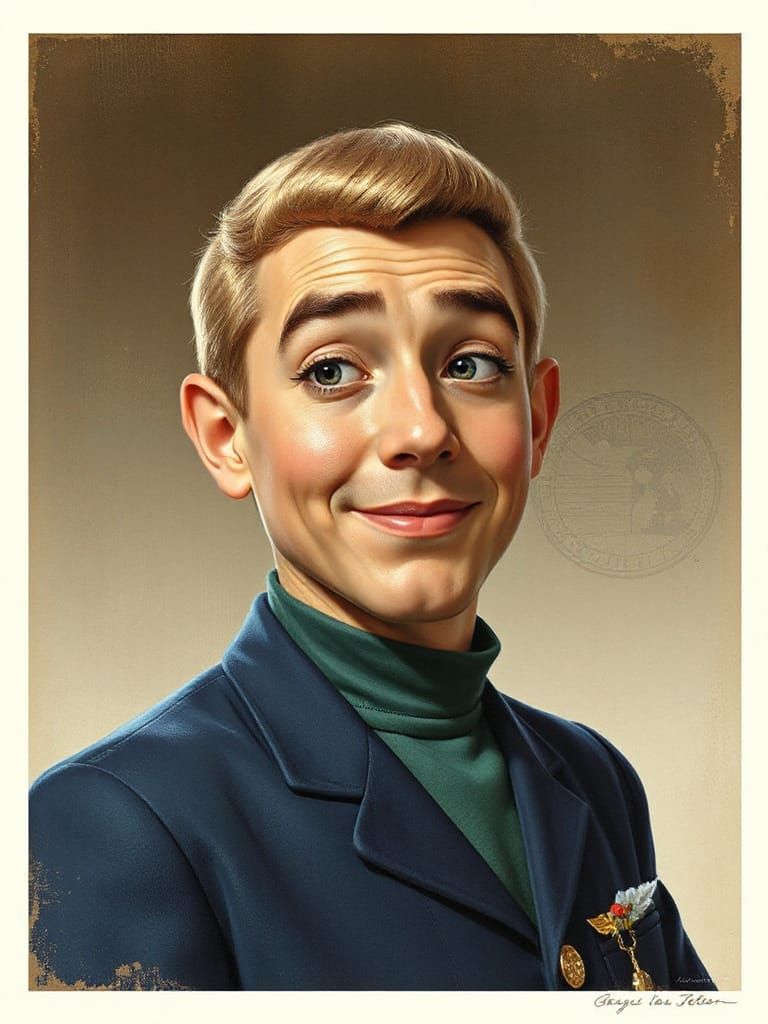 Realistic Portrait of a Futuristic Family Man