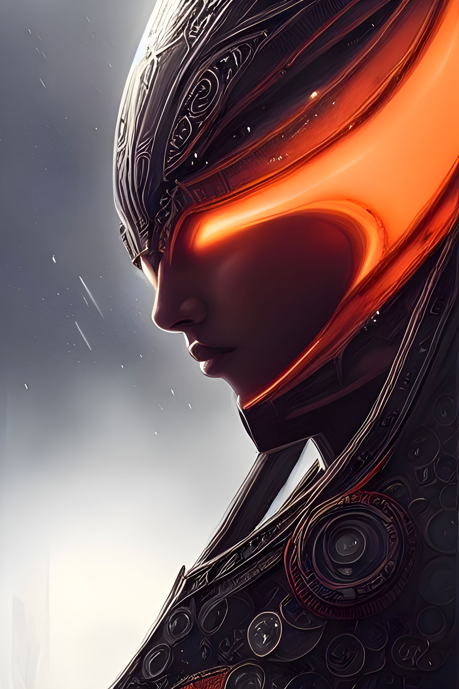 Dark Fantasy Warrior in Intricate Armor