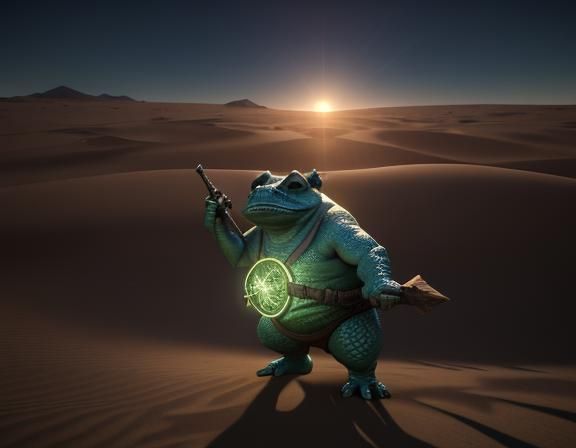 Bullywug Summons Magic in Desert, Game Cinematic