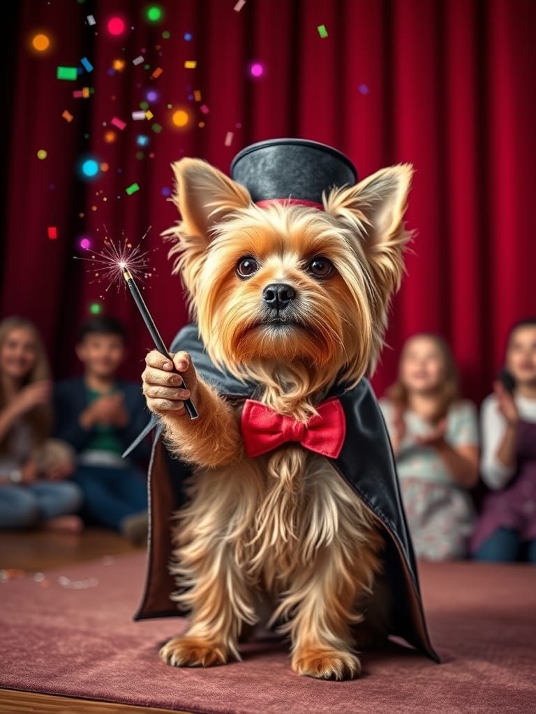 Magical Yorkshire Terrier on Stage