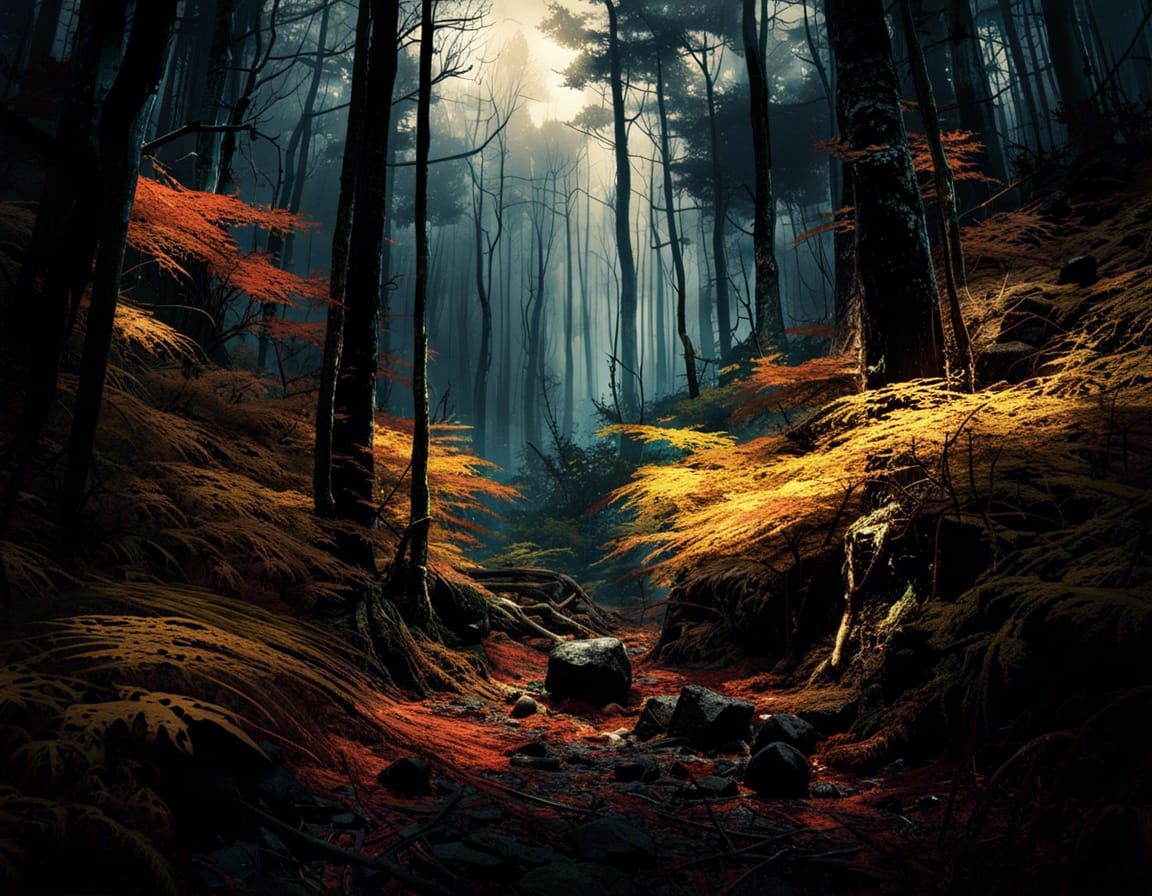 Eerie Aokigahara Forest, Japan