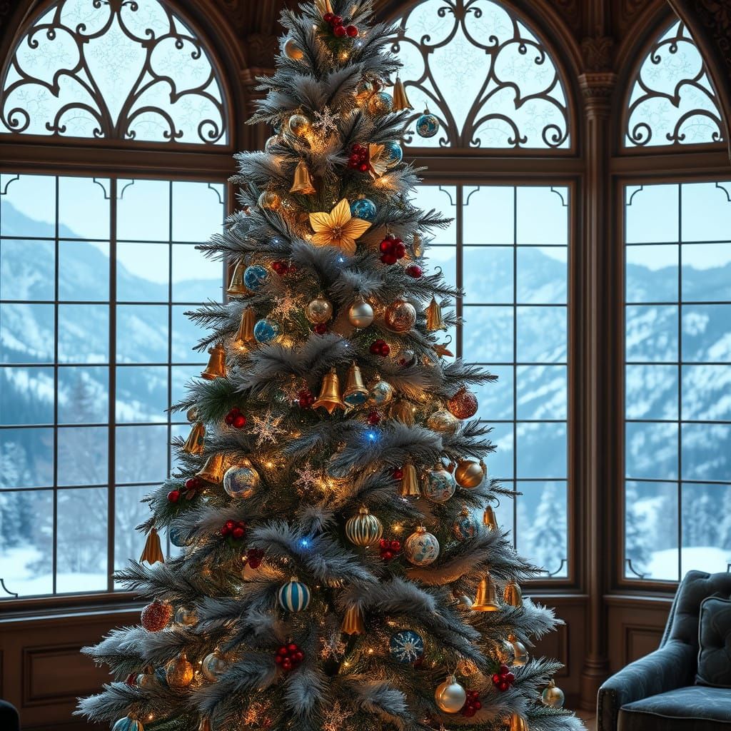 Ethereal Christmas Wonderland in Vintage Style