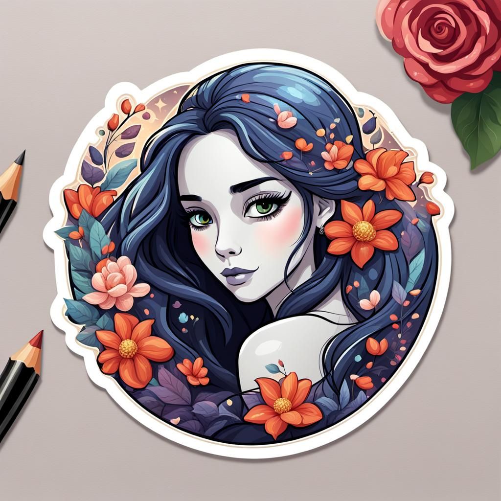 Romantic Chanteuse in Dreamworks Style