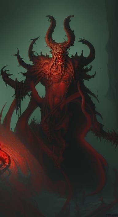 Bloodletter: Grimdark Demon of Khorne Illustration