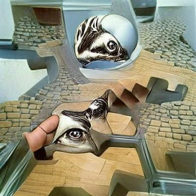 Surreal Reality Reset: Escher and Dali Fusion