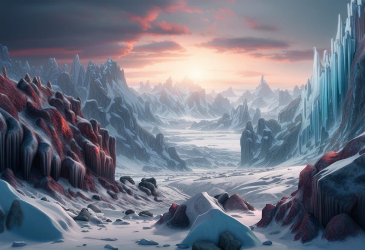 Epic Arctic Landscape in Digital Matte Painting