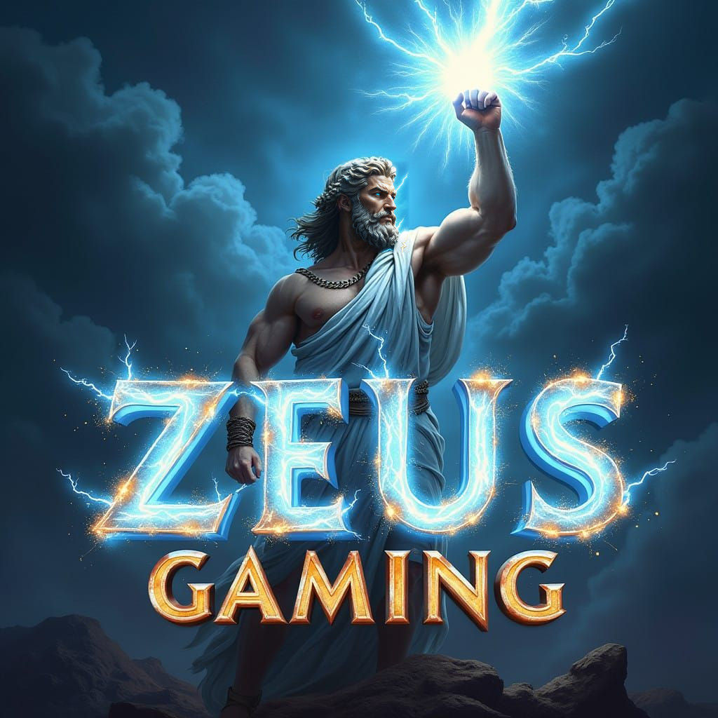 Epic Zeus Unleashes Thunderbolt with Stormy Skies