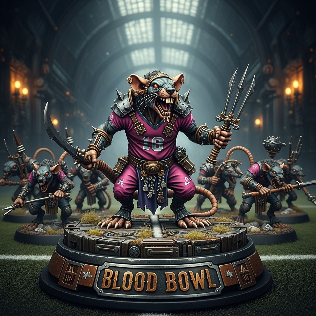 Skaven Blood Bowl Team in Biomechanical Style