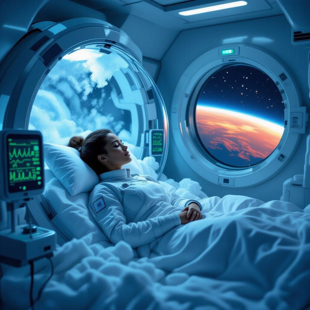 Commander Awakens From Cryo-Sleep on Alien World