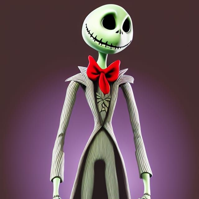 Jack Skellington: Pixar-Style 3D Concept Art