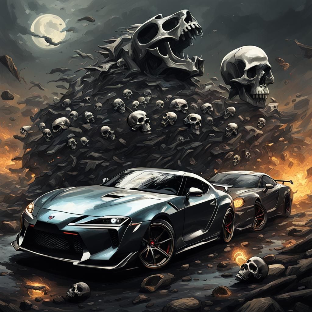 Supra and GTR Fusion in Horror Style