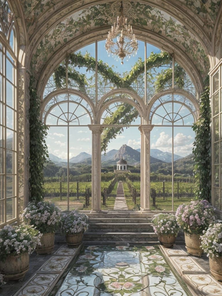 Luxurious Italian Renaissance Greenhouse Masterpiece