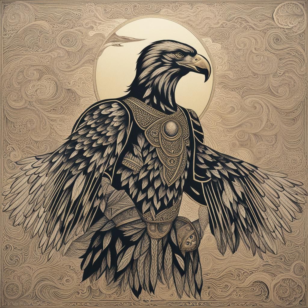 Eagle Woman: Surreal Digital Portrait