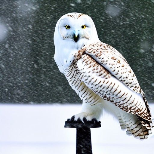 Majestic Snow Owl Portrait